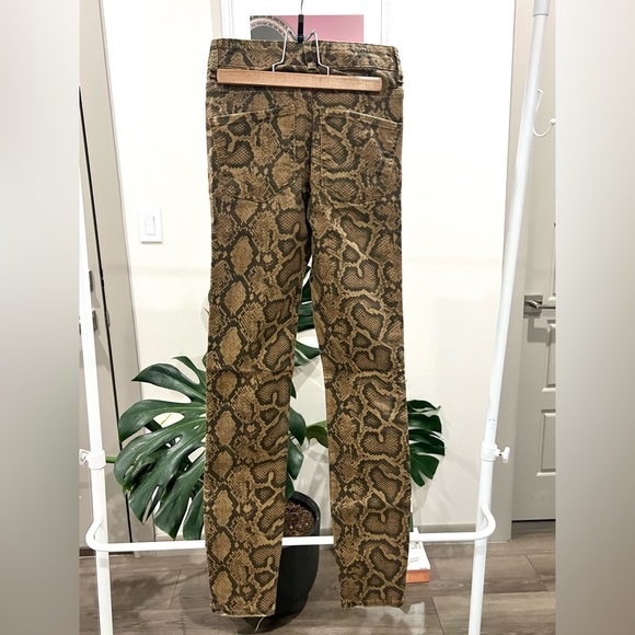 Zara snake skinny jeans animal print Sz 2 - Picture 2 of 5